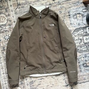The North Face Apex Bionic soft shell jacket in a brown size M